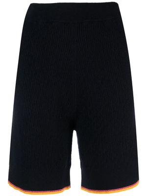 Barrie elasticated-waist cashmere shorts - Blue