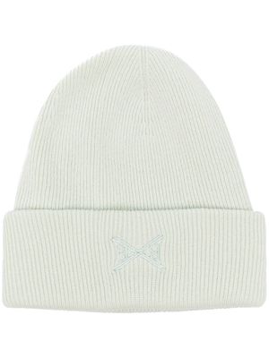 Barrie embroidered-logo knit beanie - Green