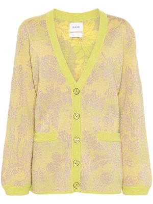 Barrie floral-intarsia V-neck cardigan - Yellow