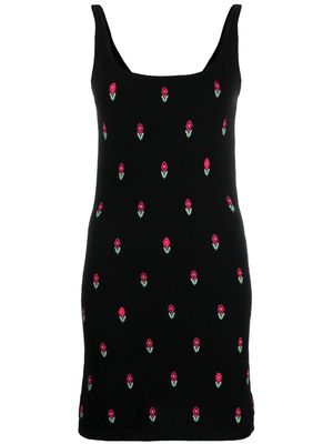 Barrie floral knitted minidress - Black