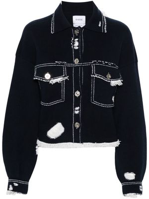 Barrie fringe-trim denim jacket - Blue