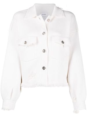 Barrie fringed denim jacket - White