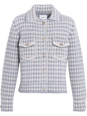 Barrie gingham cashmere-blend jacket - Grey