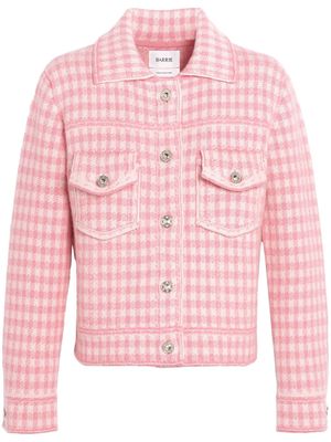 Barrie gingham cashmere-blend jacket - Pink