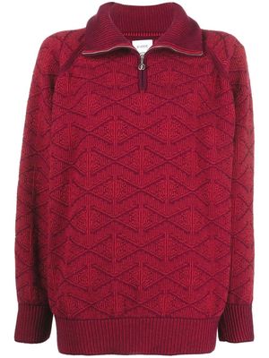 Barrie half-zip cashmere jumper - Red