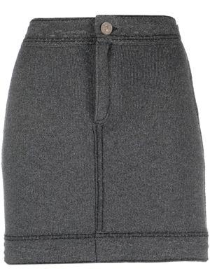 Barrie high-rise denim skirt - Grey