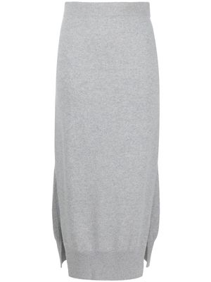 Barrie high-waist cashmere maxi skirt - Grey