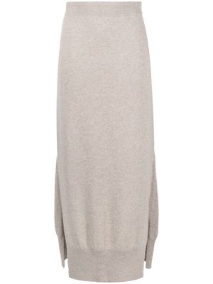 Barrie high-waist cashmere maxi skirt - Neutrals