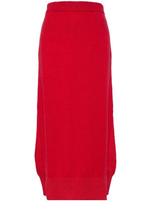 Barrie high-waisted knit skirt - Red