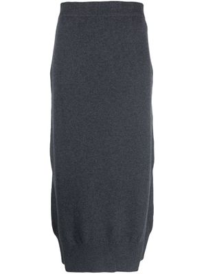 Barrie Iconic high-waist cashmere skirt - Grey