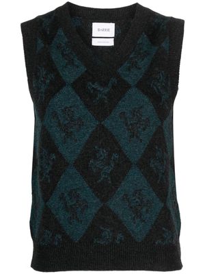 Barrie intarsia-knit cashmere jumper - Blue