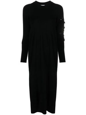 Barrie knitted cashmere mid-length dress - Black