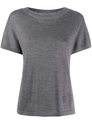 Barrie knitted cashmere T-shirt - Grey