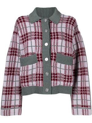 Barrie knitted check-print jacket - Multicolour