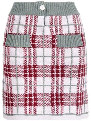 Barrie knitted check-print mini skirt - Multicolour