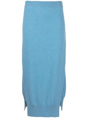 Barrie knitted midi skirt - Blue