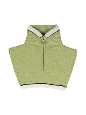 Barrie knitted zip-up scarf - Green