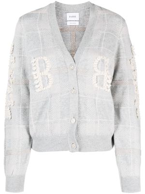 Barrie logo-embossed cashmere cardigan - Grey