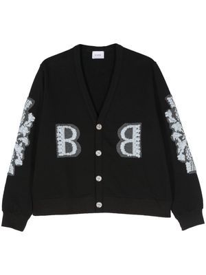 Barrie logo-embroidered cashmere cardigan - Black