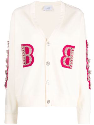 Barrie logo-embroidered cotton cardigan - Neutrals