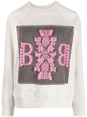 Barrie logo-patch cashmere sweatshirt - Neutrals