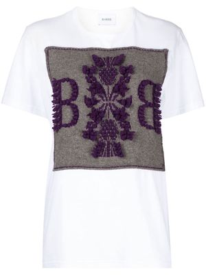 Barrie logo-patch cotton T-shirt - White