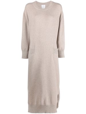 Barrie long cashmere dress - Neutrals