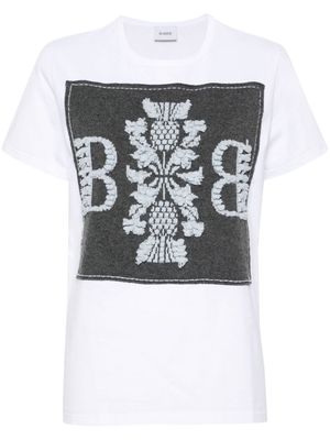 Barrie patch-detail cotton T-shirt - White