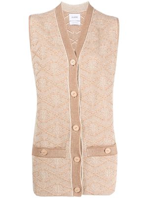 Barrie patterned jacquard cardigan - Neutrals