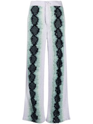 Barrie python knitted trousers - Grey