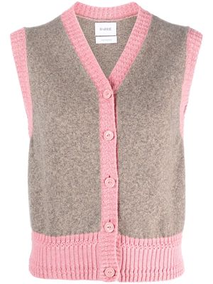 Barrie ribbed sleeveless cashmere jumper - Brown