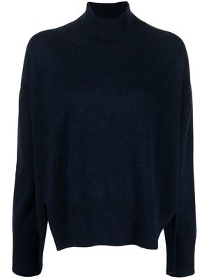Barrie side-slit knit jumper - Blue