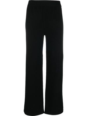 Barrie straight-leg knitted trousers - Black