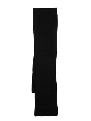 Barrie stripe-print knit scarf - Black