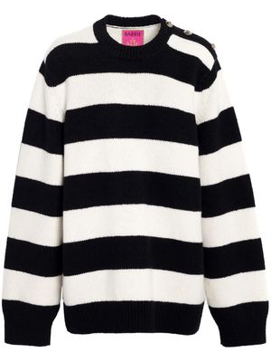 Barrie striped intarsia-knit jumper - Black