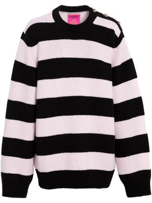 Barrie striped intarsia-knit jumper - Pink