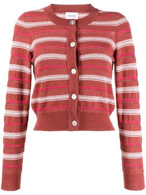 Barrie striped knitted jumper - Red