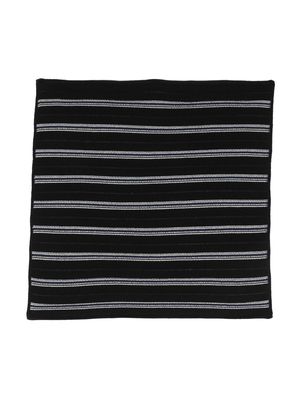 Barrie striped knitted scarf - Black