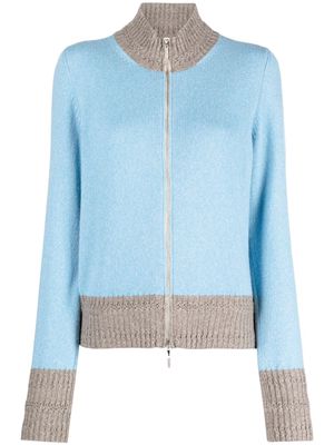 Barrie two-tone cashmere cardigan - Blue