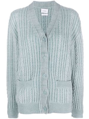 Barrie V-neck cable-knit cardigan - Blue
