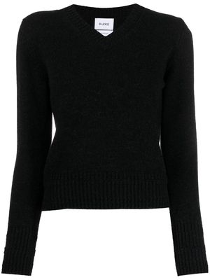 Barrie V-neck cashmere-knit top - Black
