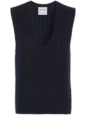 Barrie V-neck cashmere vest - Blue