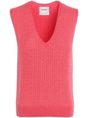 Barrie V-neck cashmere vest - Pink