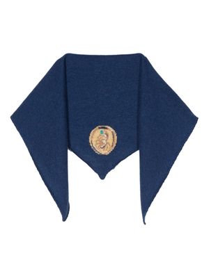 Barrie x Goossens Cancer zodiac motif scarf - Blue