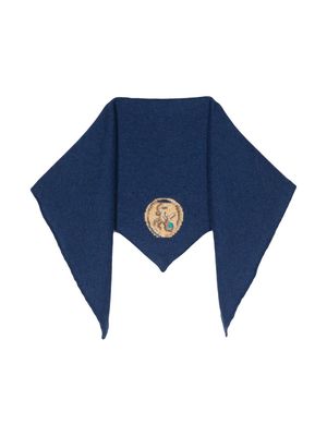 Barrie x Goossens Capricorn zodiac motif scarf - Blue