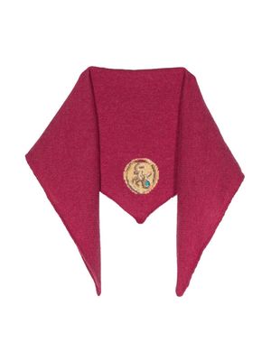 Barrie x Goossens Capricorn zodiac motif scarf - Purple
