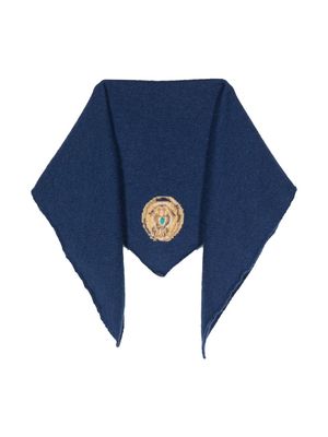 Barrie x Goossens Gemini zodiac motif scarf - Blue