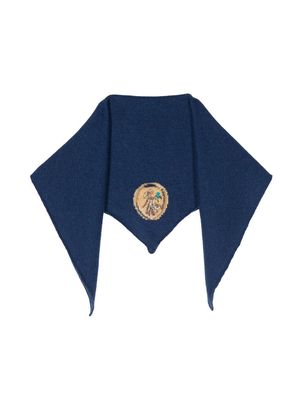 Barrie x Goossens Virgo zodiac motif scarf - Blue