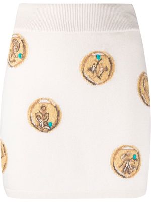 Barrie zodiac signs knit skirt - Neutrals