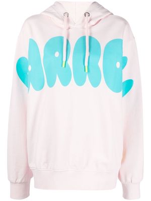 BARROW cotton logo-print hoodie - Pink